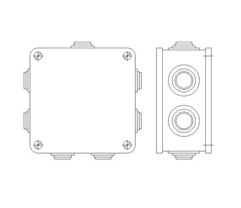 junction box ga drawing|junction box cad.